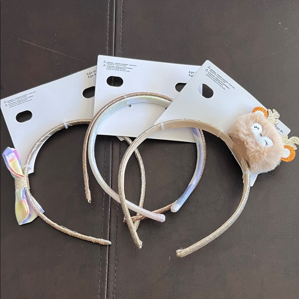 Set of Three Glittery Headbands